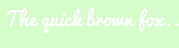 Image with Font Color FFFFFF and Background Color D7FCCB